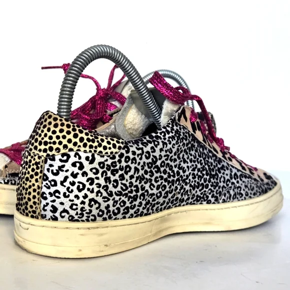 p448 zebra print sneaker with pink laces size 39 - Picture 5 of 8